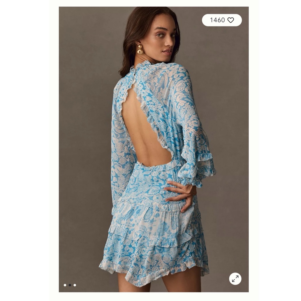 Anthro Floral Ruffle Party Dress NWT